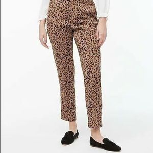 J crew Jamie leopard print pant w elastic waist, sz 6 $89.50 NWT